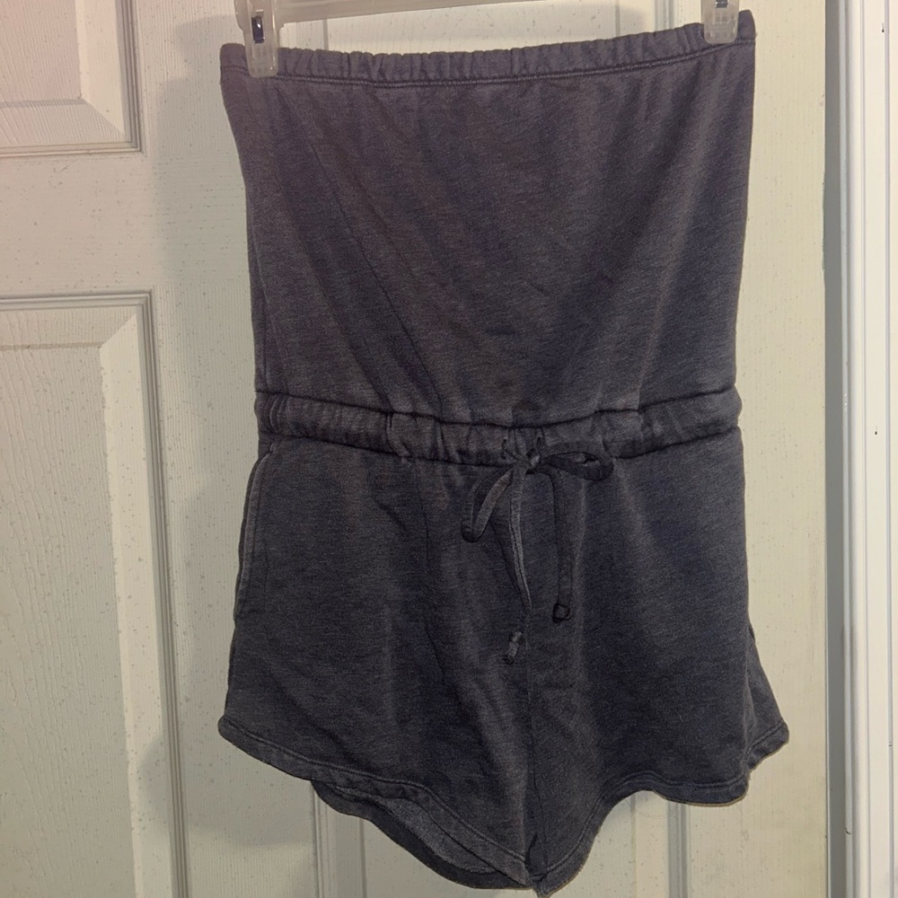Grey Aeropostale strapless romper #y2kfashion